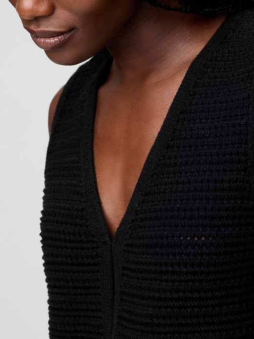 gilet 100 cotone con lavorazione alluncinetto