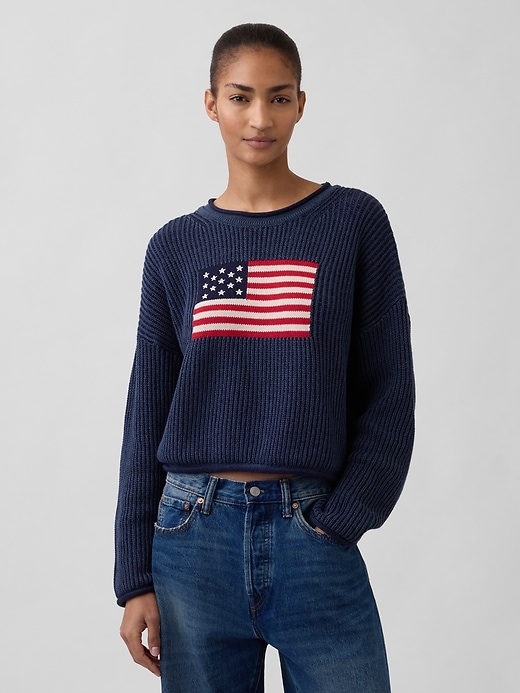 maglione oversize corto in stile americano 100 cotone