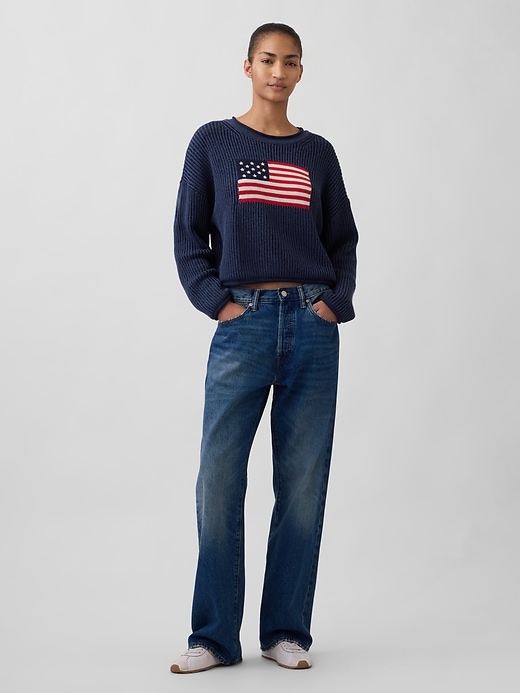 maglione oversize corto in stile americano 100 cotone