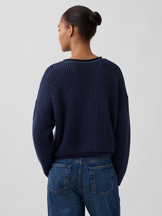 maglione oversize corto in stile americano 100 cotone