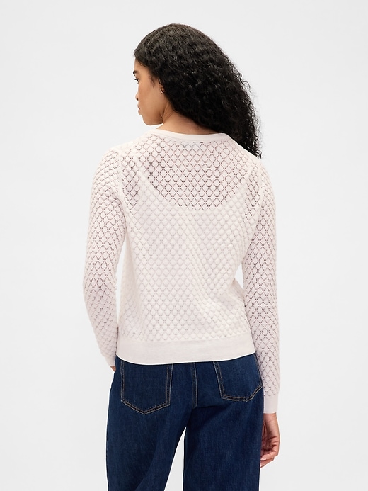 cardigan elasticizzato cashsoft pointelle