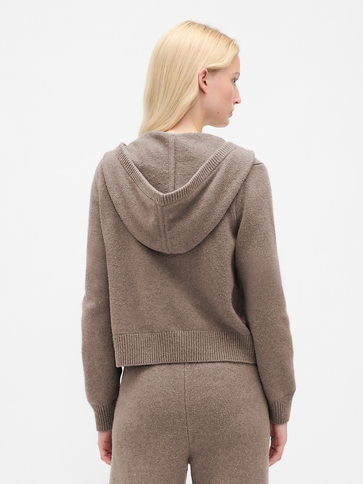 felpa con cappuccio cashsoft sweater zip