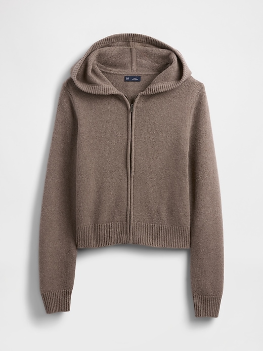 felpa con cappuccio cashsoft sweater zip