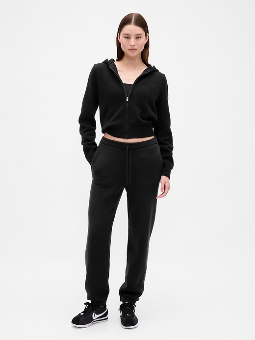 felpa con cappuccio cashsoft sweater zip