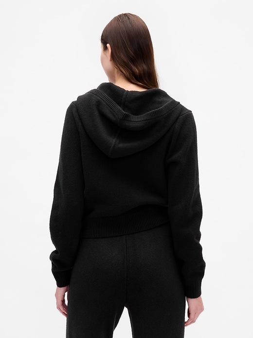 felpa con cappuccio cashsoft sweater zip