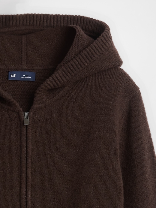 felpa con cappuccio cashsoft sweater zip