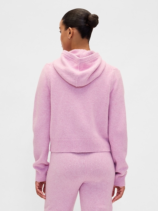felpa con cappuccio cashsoft sweater zip