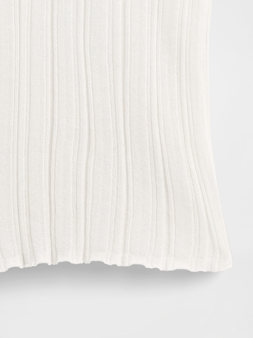 maglione henley a coste trasparenti
