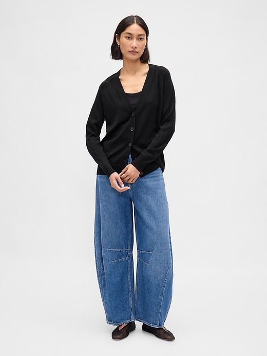 cardigan boyfriend in lana merino al 100