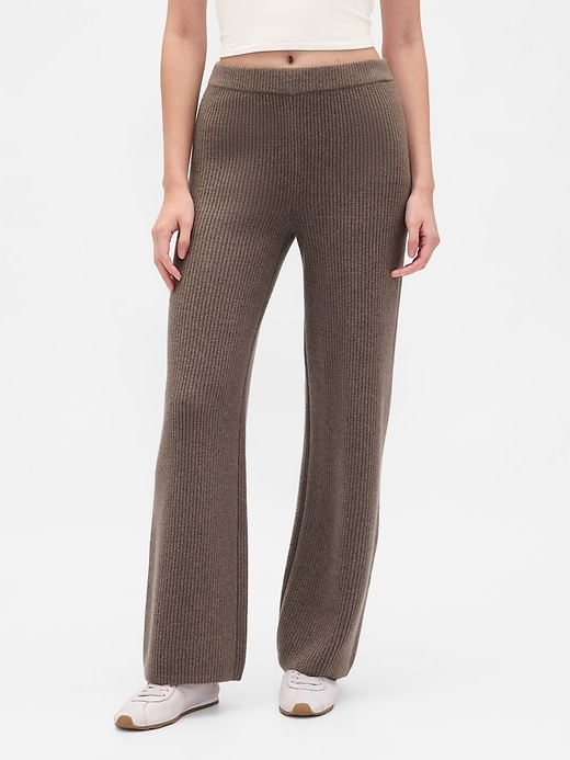 pantaloni in maglia cashsoft shaker-stitch