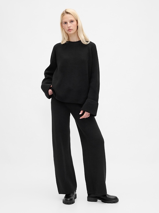 pantaloni in maglia cashsoft shaker-stitch