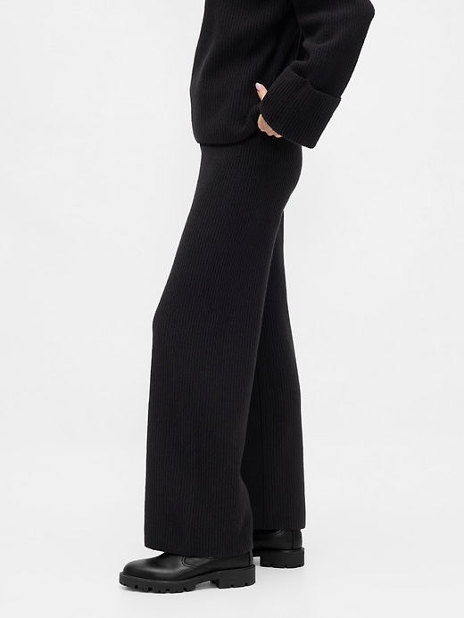 pantaloni in maglia cashsoft shaker-stitch