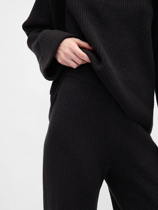 pantaloni in maglia cashsoft shaker-stitch