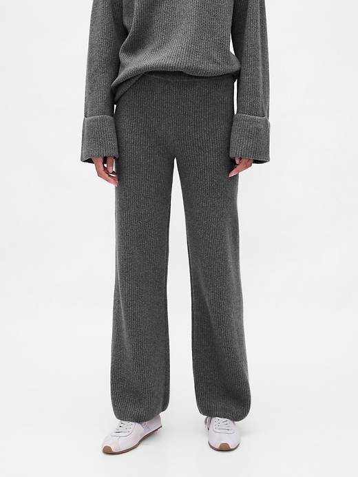 pantaloni in maglia cashsoft shaker-stitch