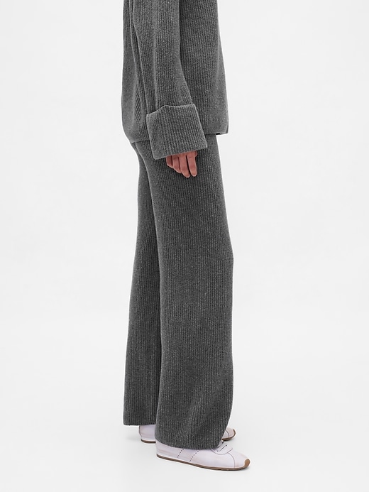 pantaloni in maglia cashsoft shaker-stitch