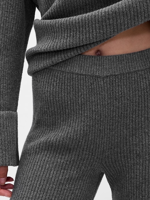pantaloni in maglia cashsoft shaker-stitch