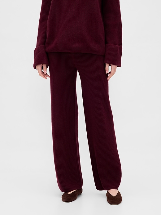 pantaloni in maglia cashsoft shaker-stitch