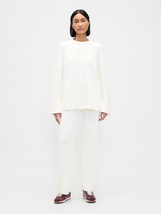 pantaloni in maglia cashsoft shaker-stitch