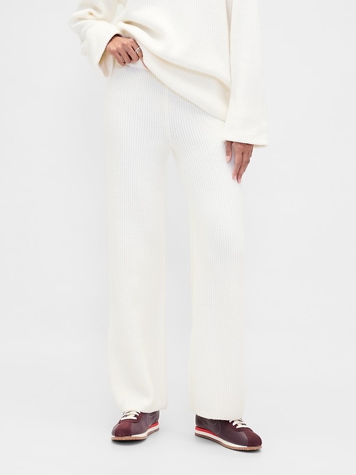 pantaloni in maglia cashsoft shaker-stitch