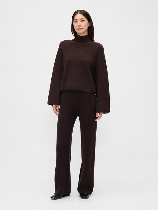 pantaloni in maglia cashsoft shaker-stitch