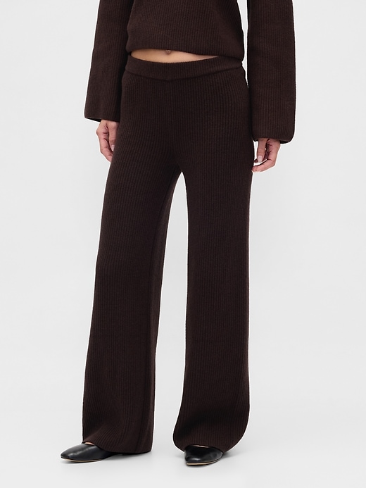 pantaloni in maglia cashsoft shaker-stitch