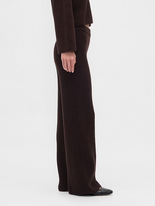 pantaloni in maglia cashsoft shaker-stitch