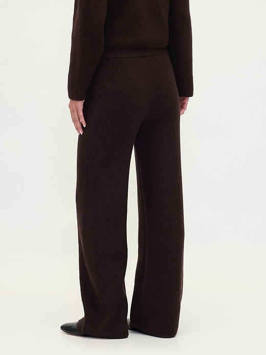 pantaloni in maglia cashsoft shaker-stitch