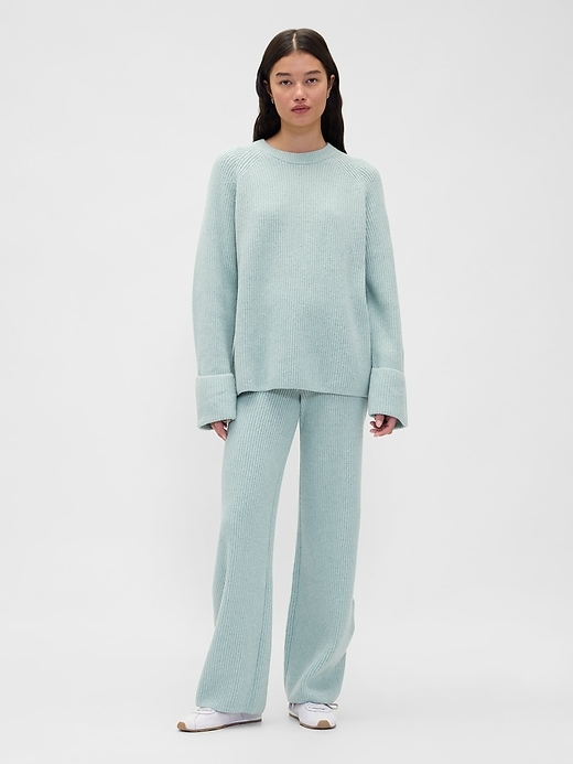 pantaloni in maglia cashsoft shaker-stitch