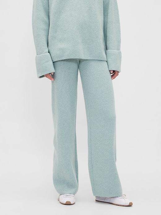 pantaloni in maglia cashsoft shaker-stitch