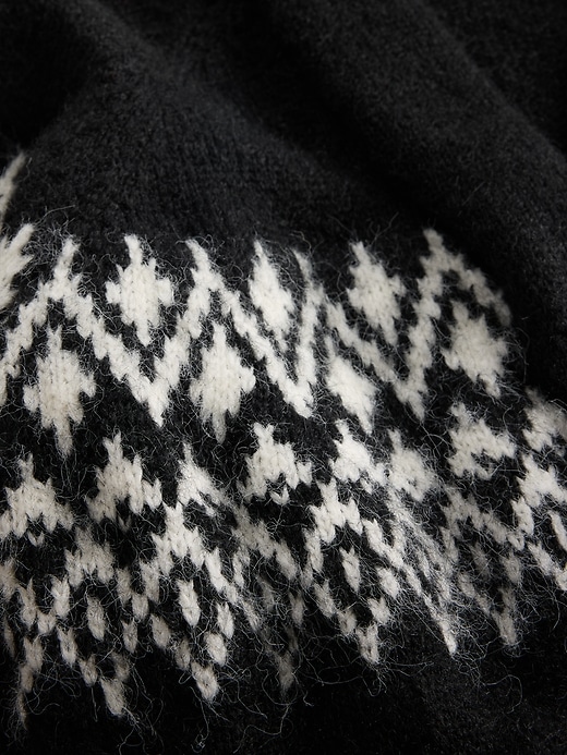 cardigan scialle fair isle in misto lana