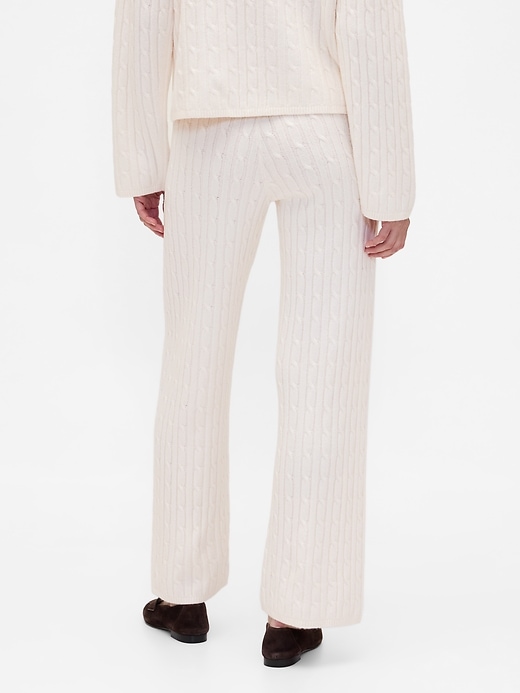 pantaloni in maglia a trecce cashsoft