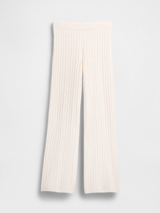 pantaloni in maglia a trecce cashsoft