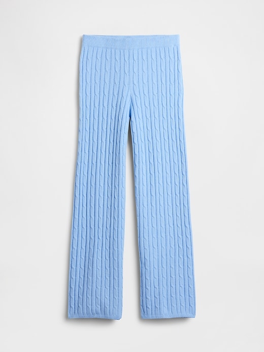 pantaloni in maglia a trecce cashsoft