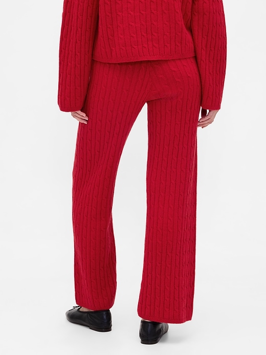 pantaloni in maglia a trecce cashsoft
