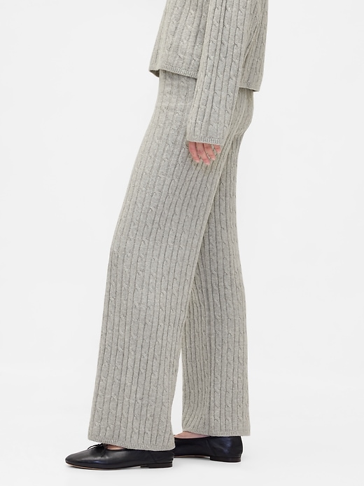 pantaloni in maglia a trecce cashsoft