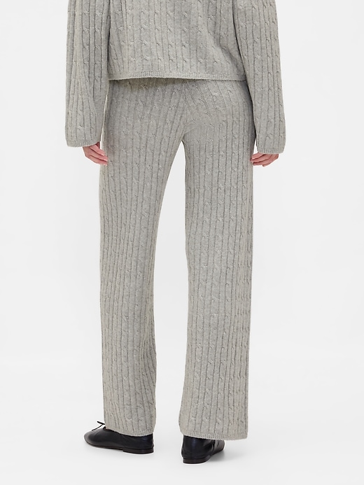pantaloni in maglia a trecce cashsoft