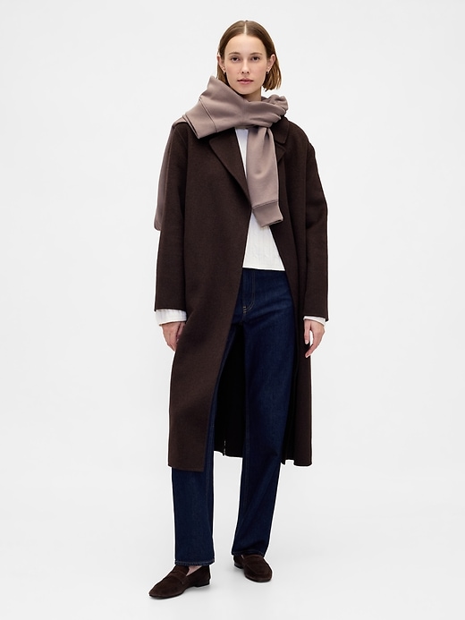maglione girocollo in maglia a trecce cashsoft