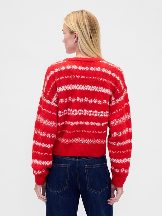maglione girocollo oversize peloso