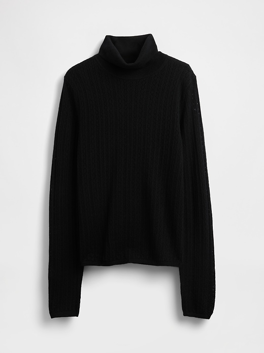 maglione dolcevita traforato