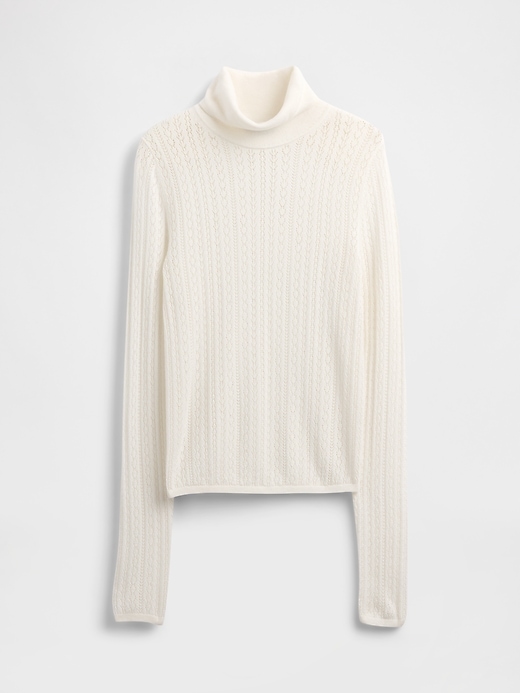 maglione dolcevita traforato