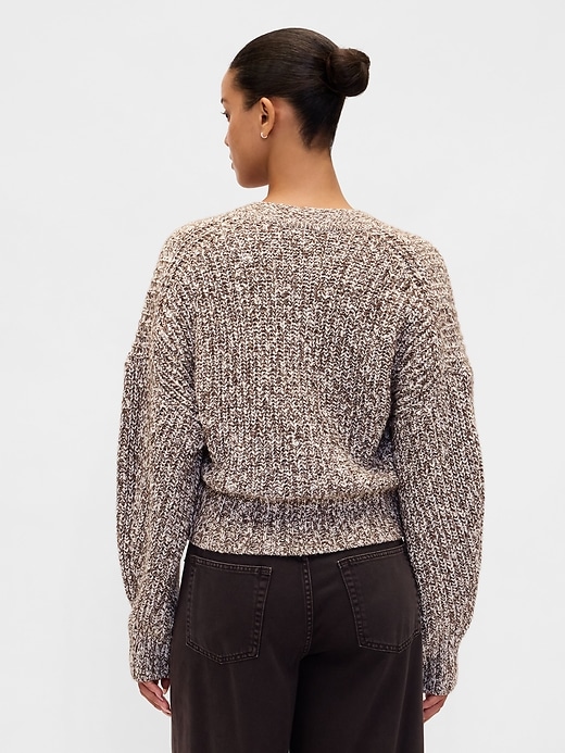 cardigan corto in misto cotone