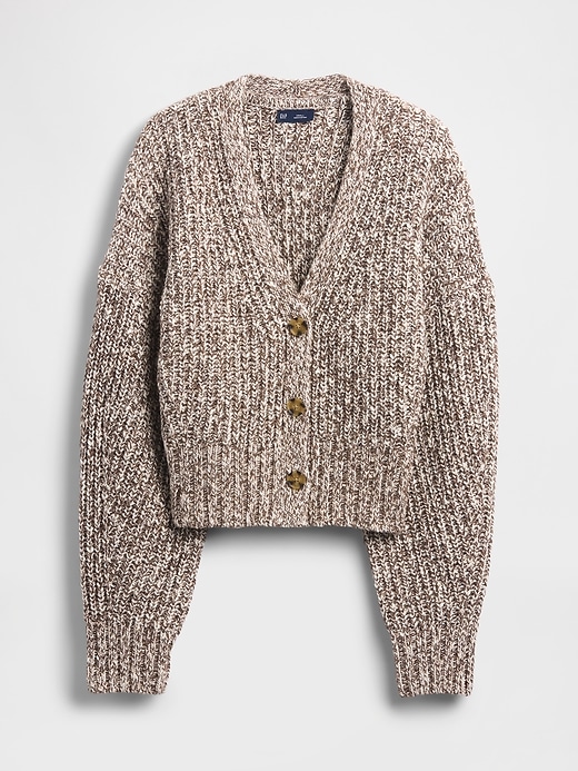 cardigan corto in misto cotone