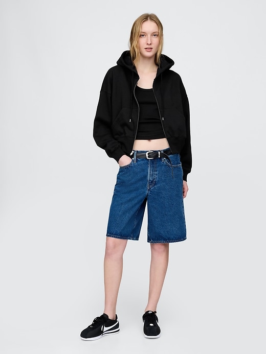 felpa con cappuccio e zip intera vintagesoft wedge