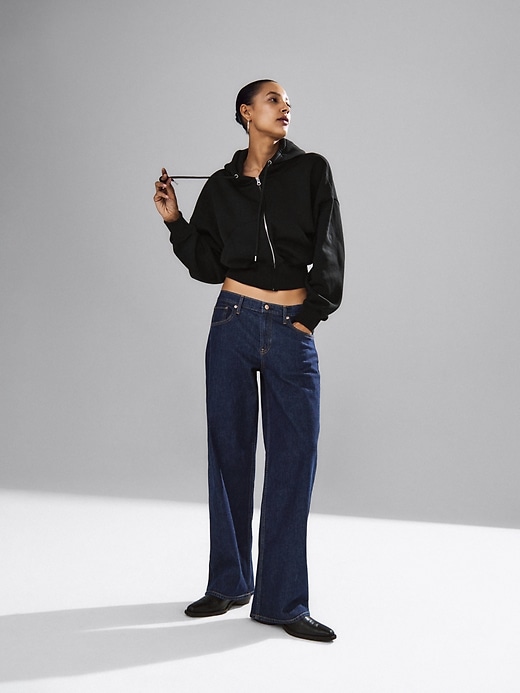 felpa con cappuccio e zip intera vintagesoft wedge