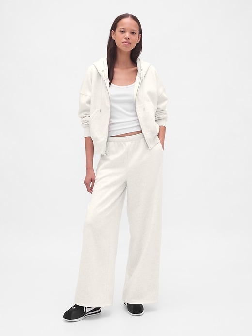 felpa con cappuccio e zip intera vintagesoft wedge