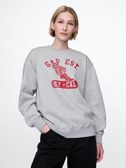 felpa con logo vintagesoft gap