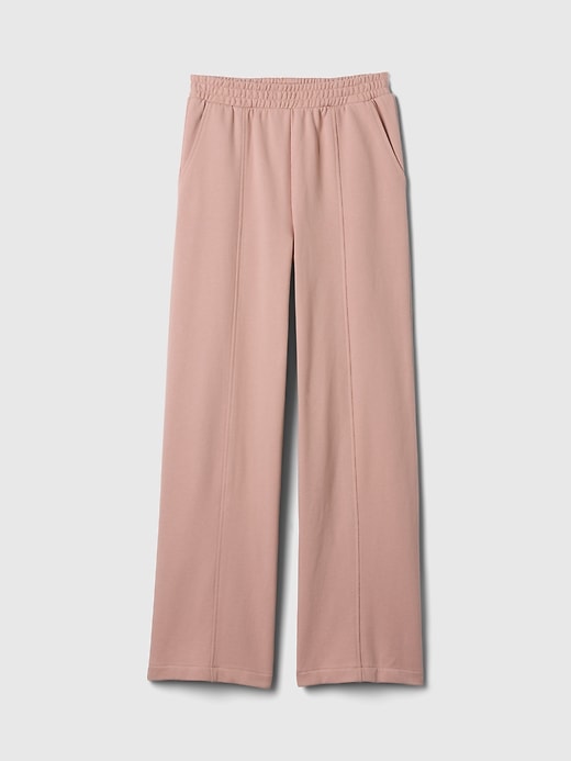 pantaloni della tuta dritti con cuciture in french terry pesante