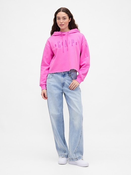 gap × felpa corta oversize con cappuccio bÉis