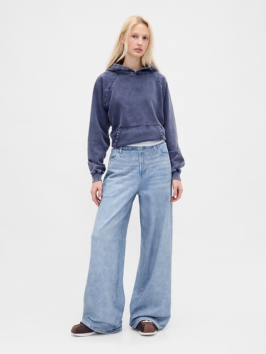 jeans larghi in maglia stampata