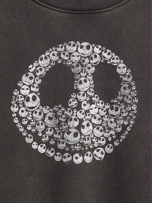 felpa con teschio pesante the nightmare before christmas di tim burton di gap × disney